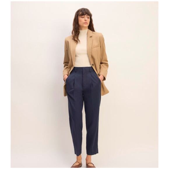 NWOT Everlane The Draper Tapered Pant in Buttersmooth In Navy Size 14 - Picture 1 of 9